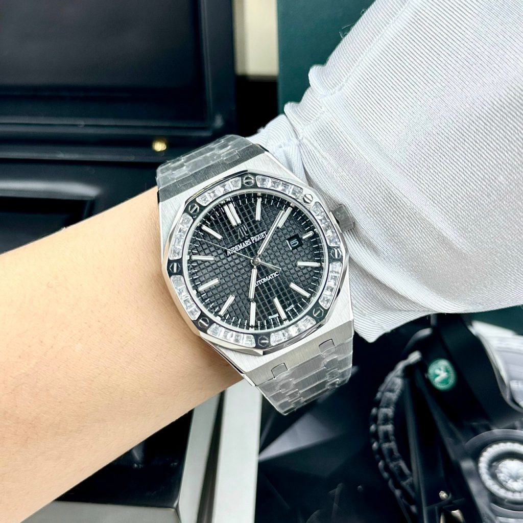 Đồng hồ Audemars Piguet Fake 11 cao cấp nam mặt đen 41mm (2)
