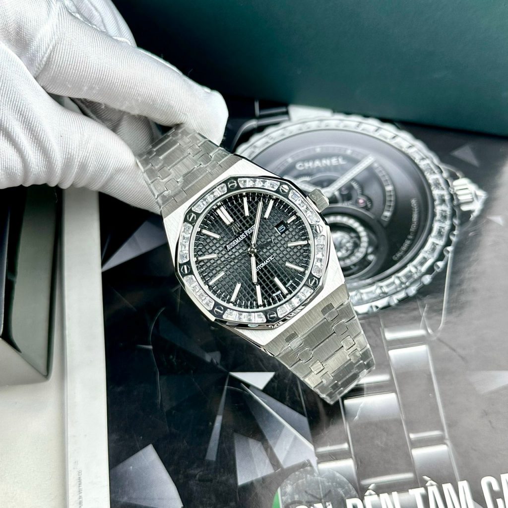 Đồng hồ Audemars Piguet Fake 11 cao cấp nam mặt đen 41mm (2)