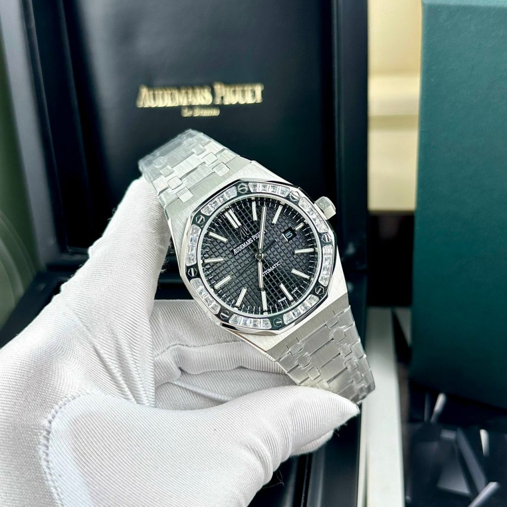 Đồng hồ Audemars Piguet Fake 11 cao cấp nam mặt đen 41mm (2)