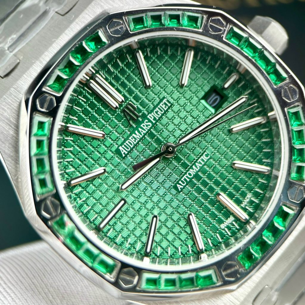 Đồng hồ Audemars Piguet Fake cao cấp máy cơ Nhật mặt xanh 41mm (2)