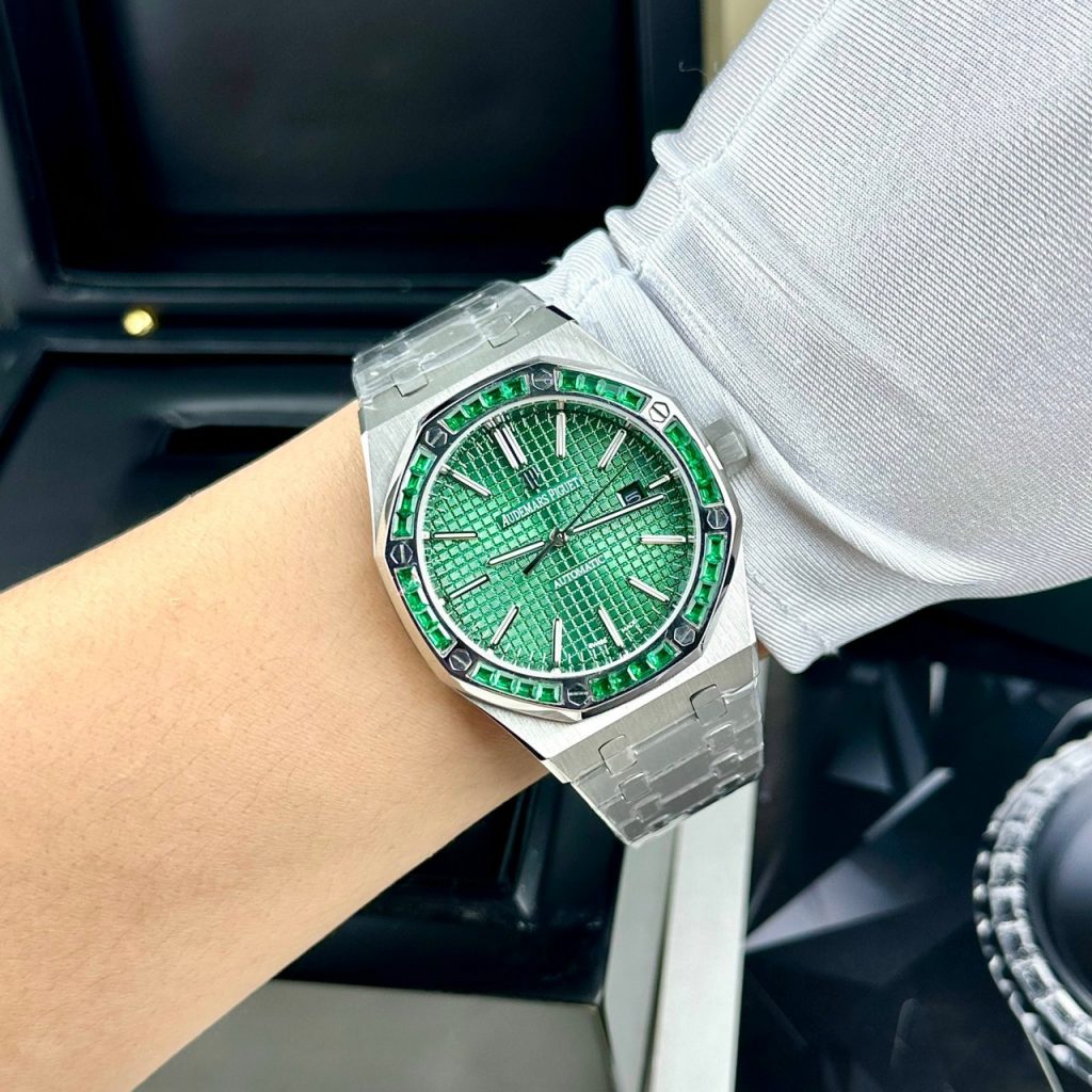 Đồng hồ Audemars Piguet Fake cao cấp máy cơ Nhật mặt xanh 41mm (2)