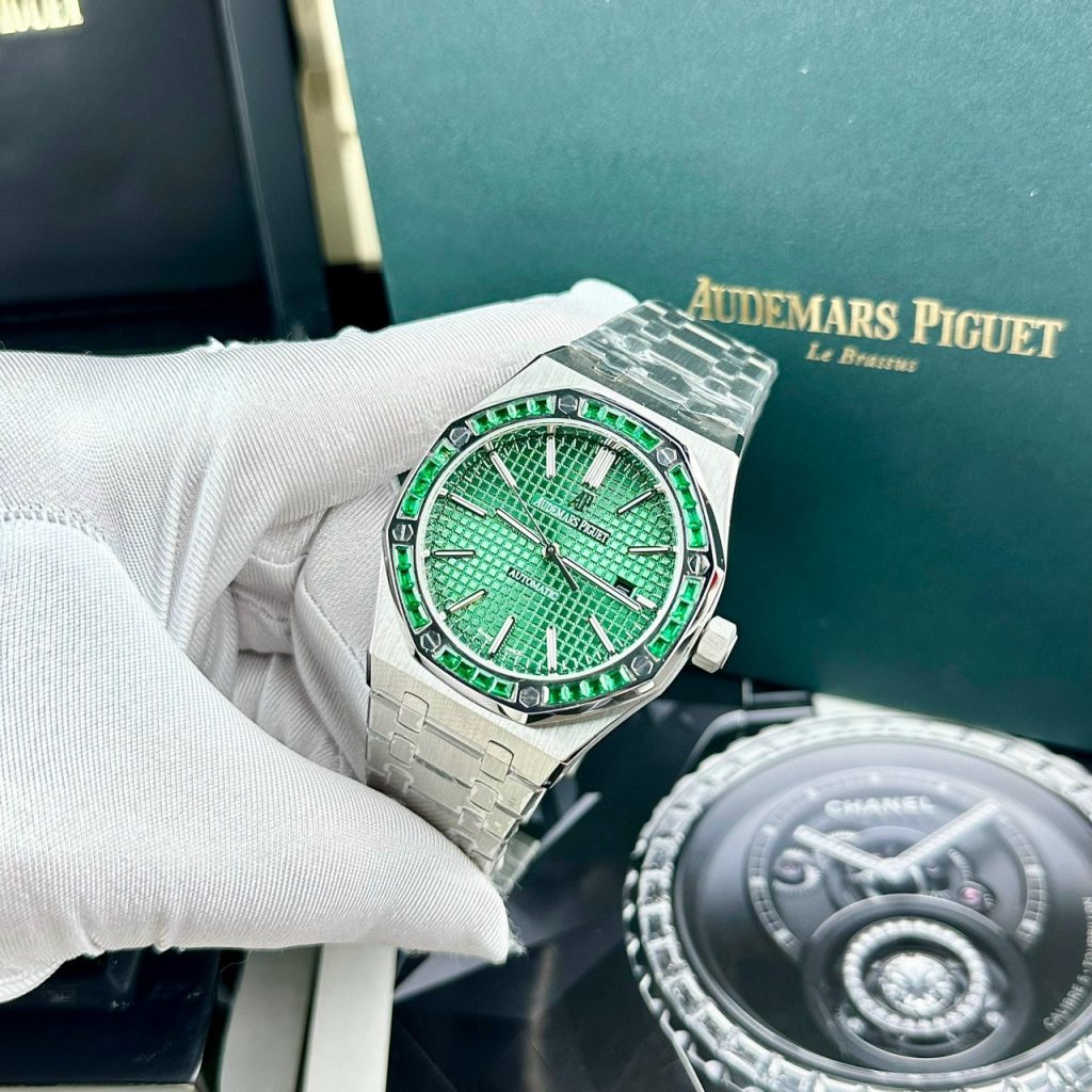 Đồng hồ Audemars Piguet Fake cao cấp máy cơ Nhật mặt xanh 41mm (2)
