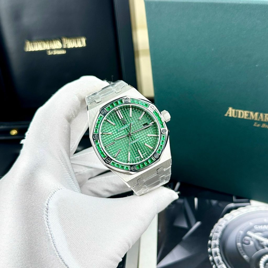 Đồng hồ Audemars Piguet Fake cao cấp máy cơ Nhật mặt xanh 41mm (2)