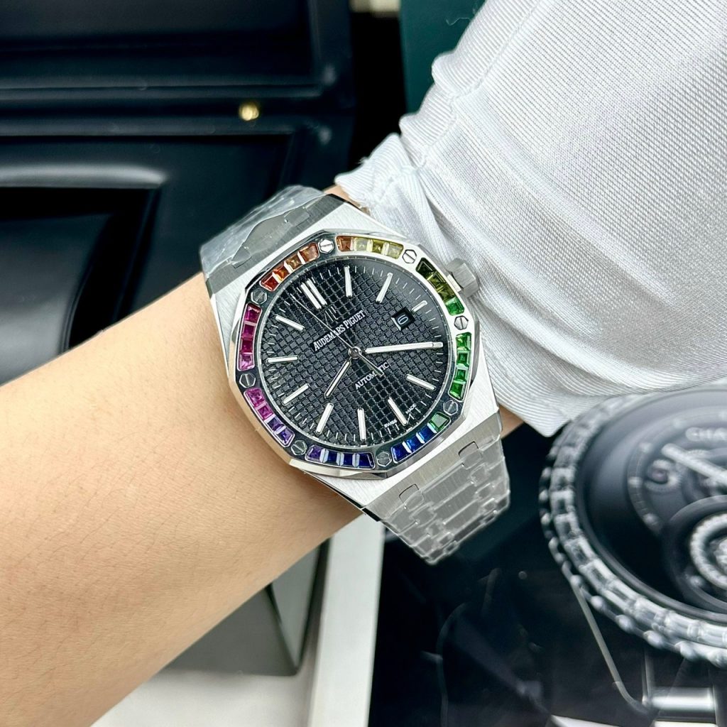 Đồng hồ Audemars Piguet Rainbow nam dây kim loại Fake cao cấp 41mm (2)