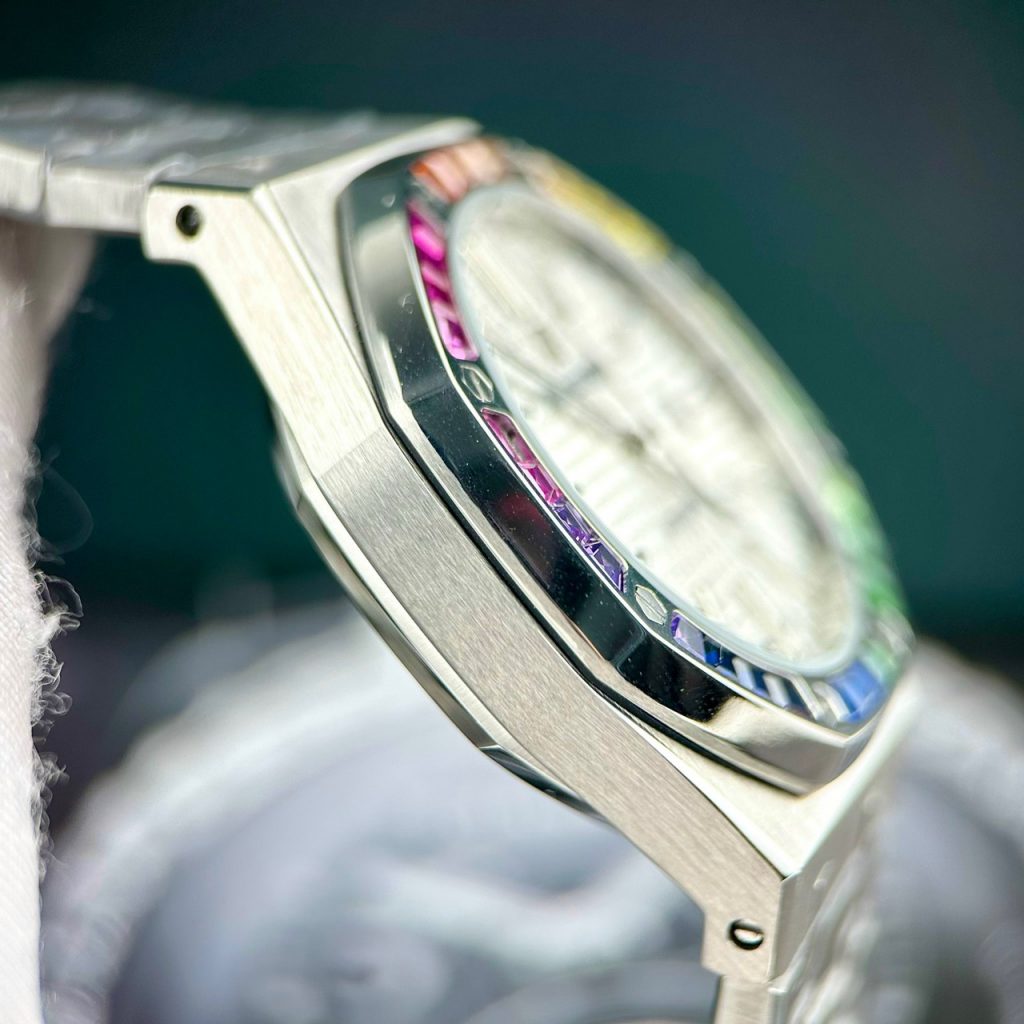 Đồng hồ Audemars Piguet Rainbow nam mặt trắng Fake 11 cao cấp 41mm (2)