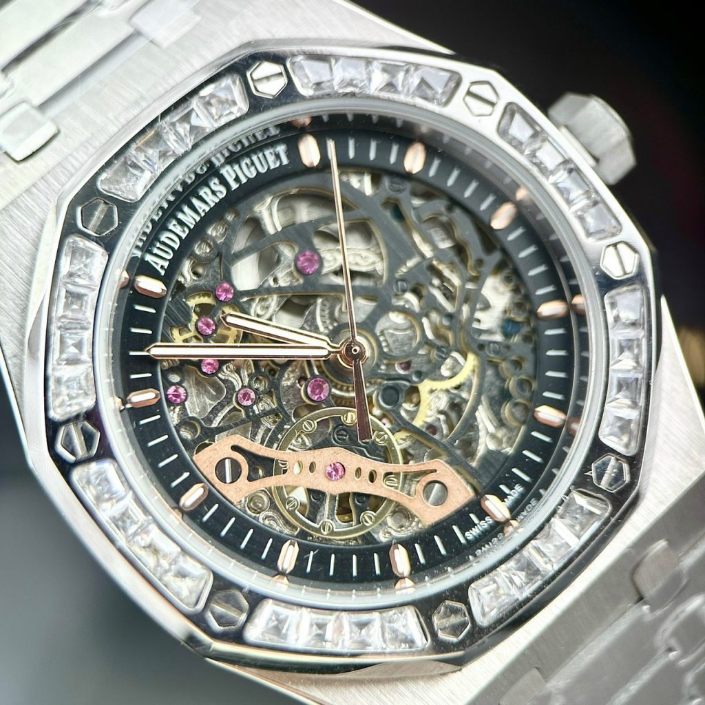 Đồng hồ Audemars Piguet Super Fake 11 nam đính đá baguette 41mm (11)