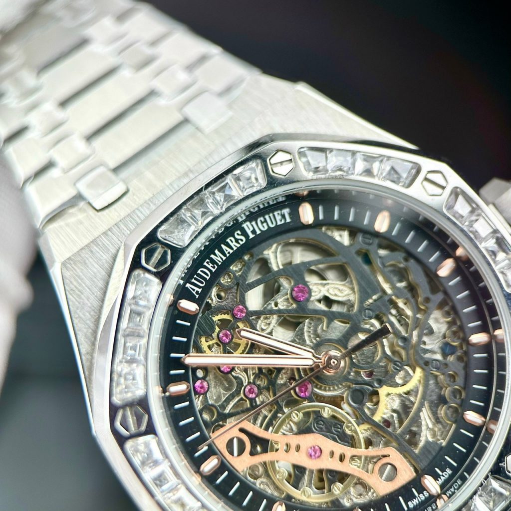 Đồng hồ Audemars Piguet Super Fake 11 nam đính đá baguette 41mm (11)