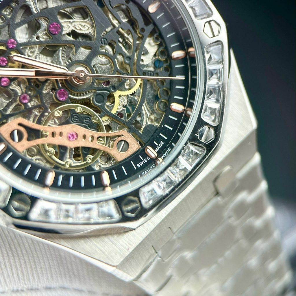 Đồng hồ Audemars Piguet Super Fake 11 nam đính đá baguette 41mm (11)