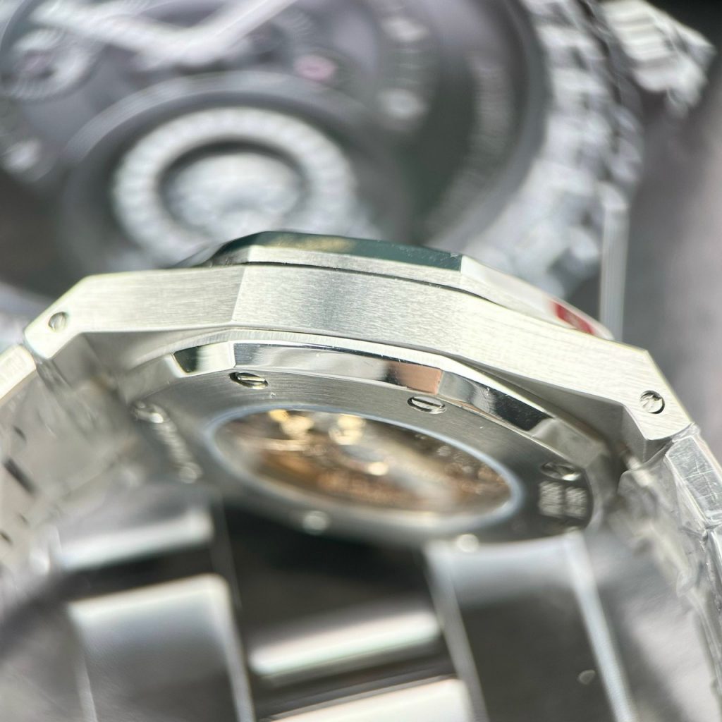 Đồng hồ Audemars Piguet nam mặt xanh đính đá Fake cao cấp 41mm (2)