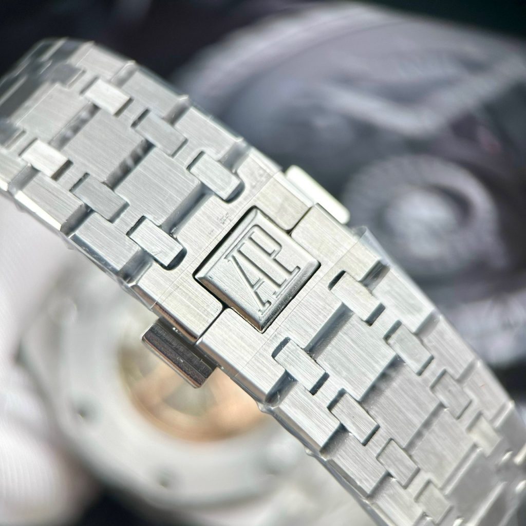 Đồng hồ Audemars Piguet nam mặt xanh đính đá Fake cao cấp 41mm (2)