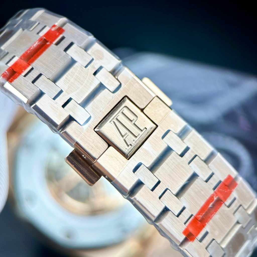 Đồng hồ Audemars Piguet rose gold đính đá 7 màu Fake cao cấp 41mm (2)