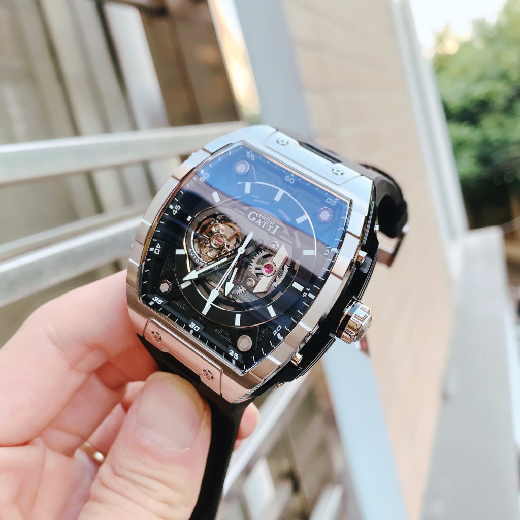 Đồng hồ Bonest Gatti BG5602-A1 nam dây cao su chính hãng 45mm (2)