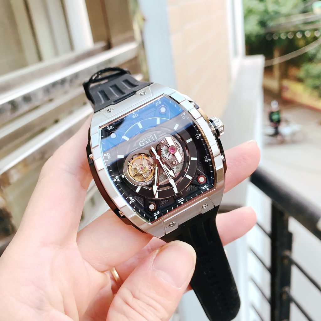 Đồng hồ Bonest Gatti BG5602-A1 nam dây cao su chính hãng 45mm (2)