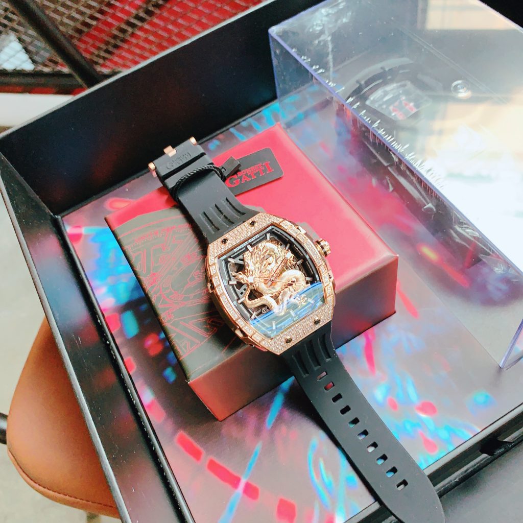 Đồng hồ Bonest Gatti BG5605-A2 rose gold chính hãng nam đính đá 45mm (2)