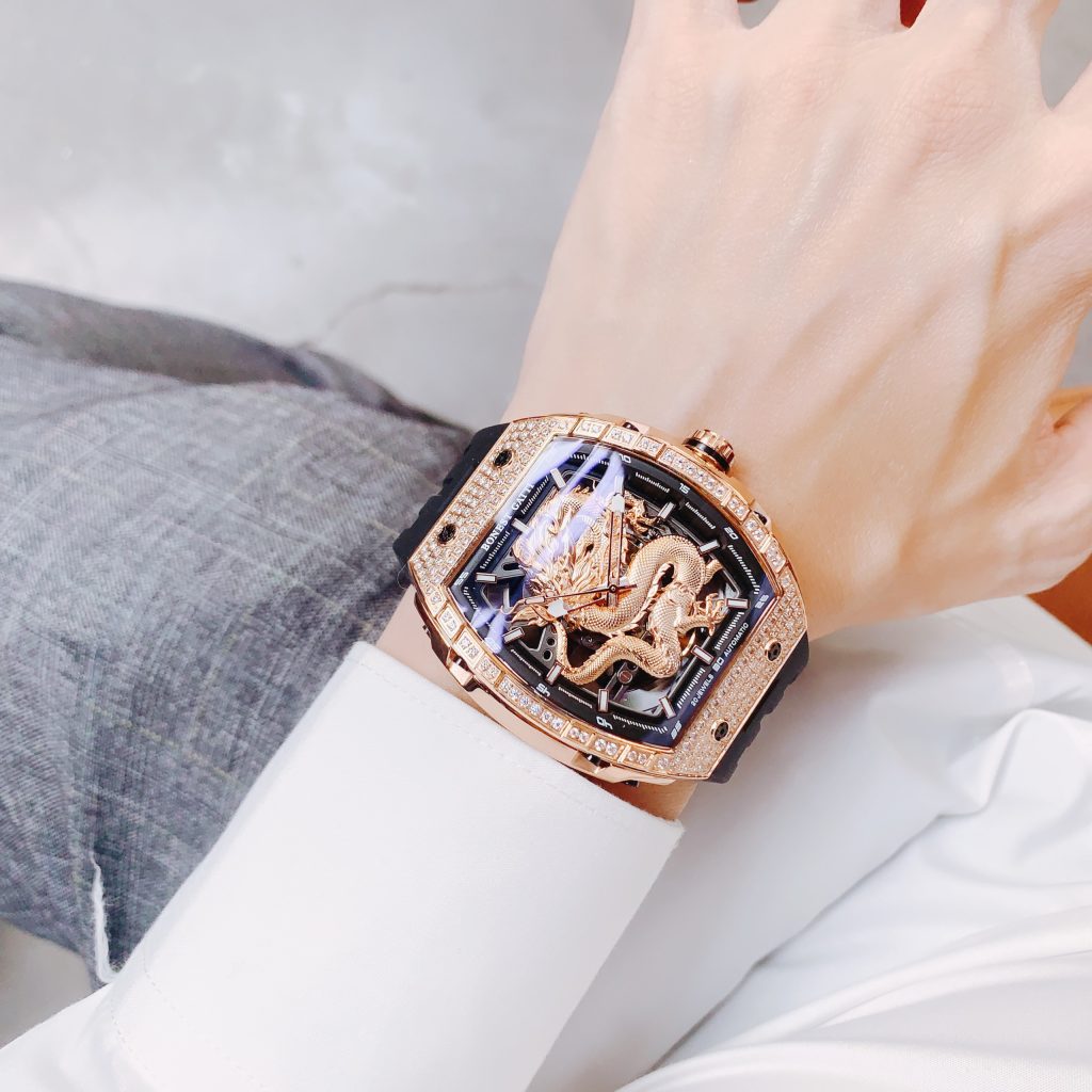 Đồng hồ Bonest Gatti BG5605-A2 rose gold chính hãng nam đính đá 45mm (2)