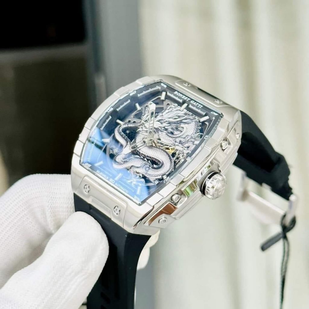 Đồng hồ Bonest Gatti BG5606-A1 rồng châu âu nam cọc số dạ quang chính hãng 45mm (2)