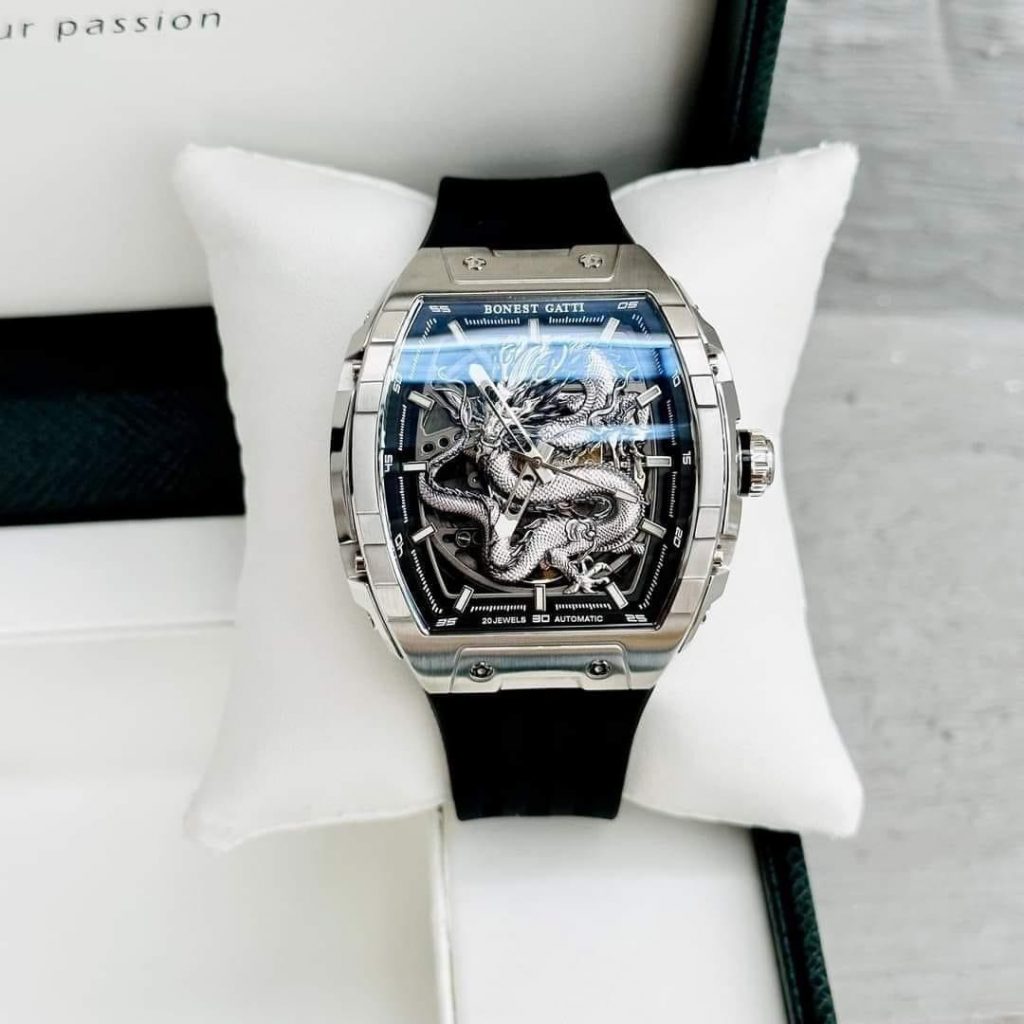 Đồng hồ Bonest Gatti BG5606-A1 rồng châu âu nam cọc số dạ quang chính hãng 45mm (2)