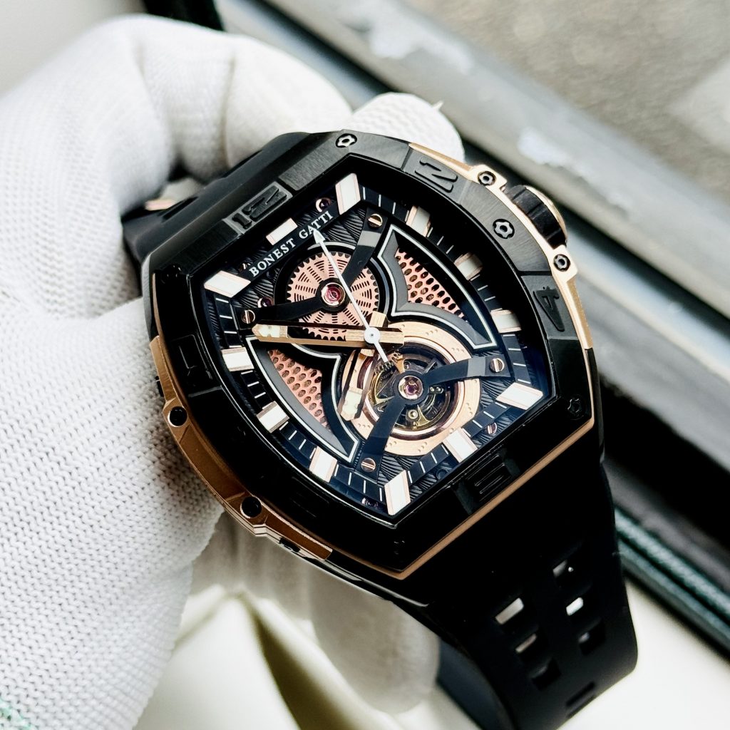 Đồng hồ Bonest Gatti BG5701-A1 chính hãng nam dây cao su 44mm (2)