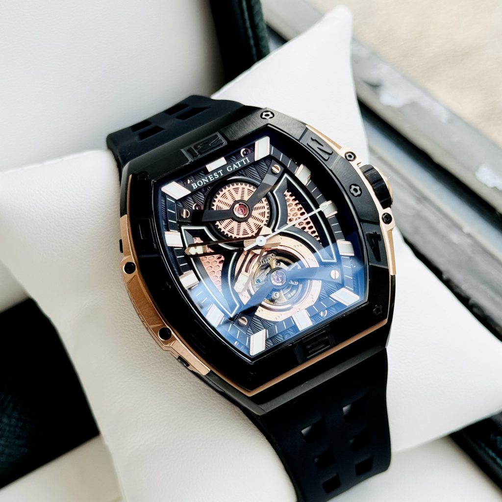 Đồng hồ Bonest Gatti BG5701-A1 chính hãng nam dây cao su 44mm (2)