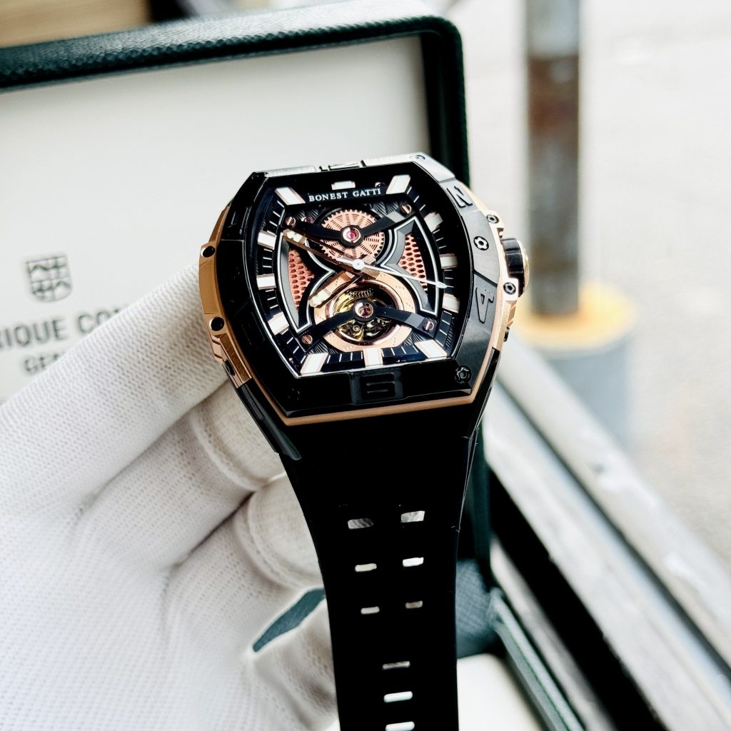 Đồng hồ Bonest Gatti BG5701-A1 chính hãng nam dây cao su 44mm (2)