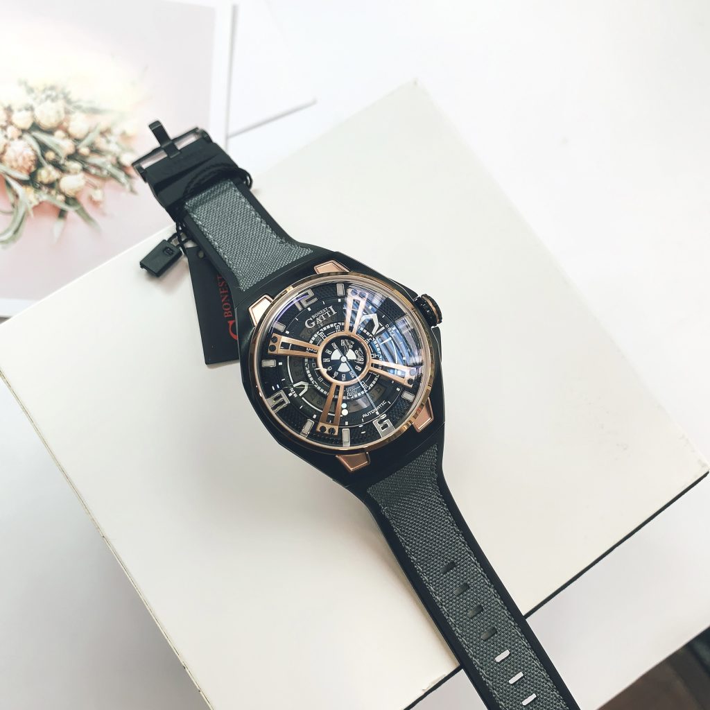Đồng hồ Bonest Gatti BG5803-A1 nam chính hãng dây cao su 44mm (7)