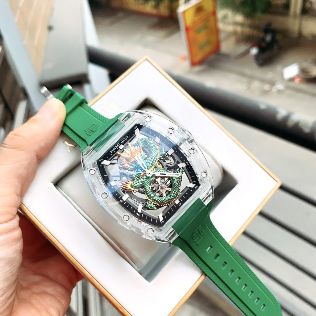 Đồng hồ Bonest Gatti BG9980 rồng xanh chính hãng nam máy cơ 45mm (2)
