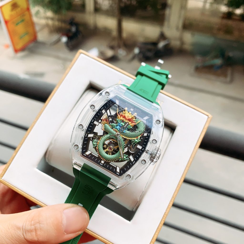 Đồng hồ Bonest Gatti BG9980 rồng xanh chính hãng nam máy cơ 45mm (2)