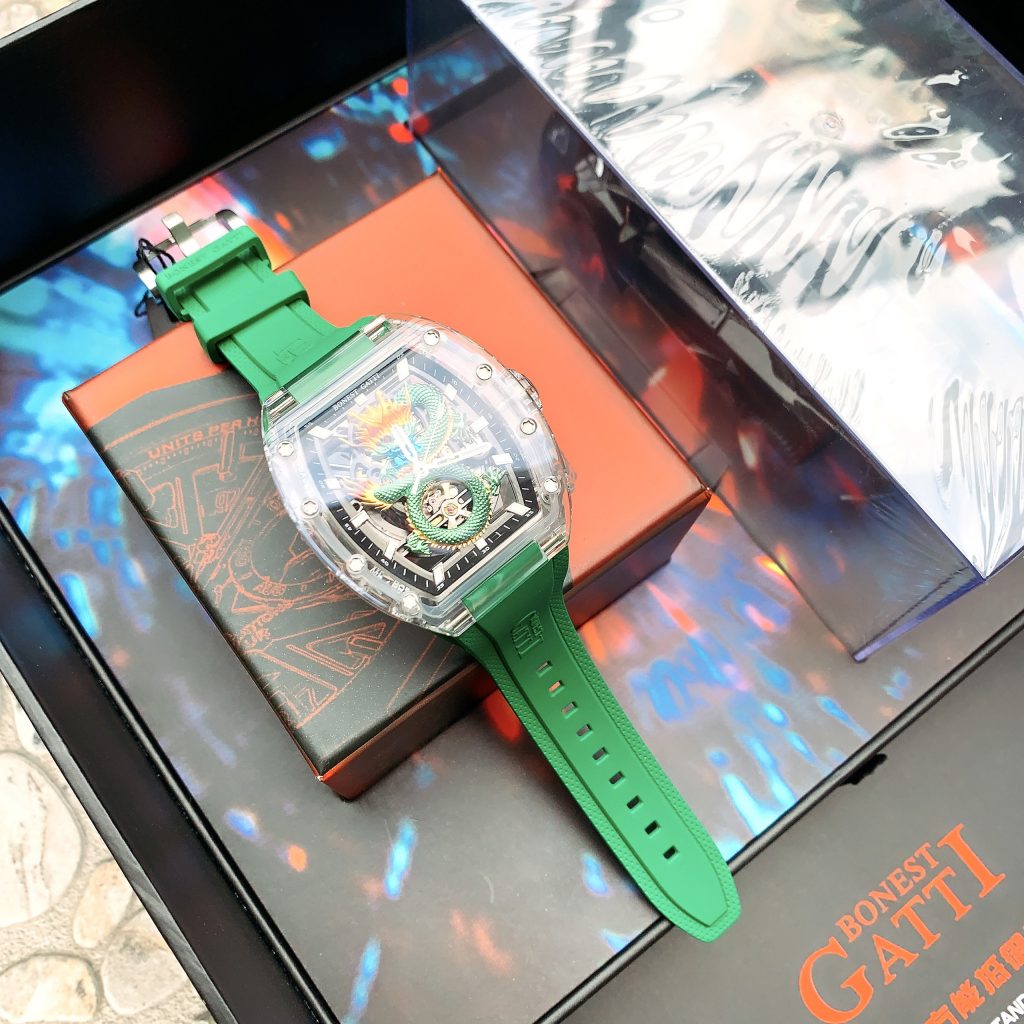 Đồng hồ Bonest Gatti BG9980 rồng xanh chính hãng nam máy cơ 45mm (2)