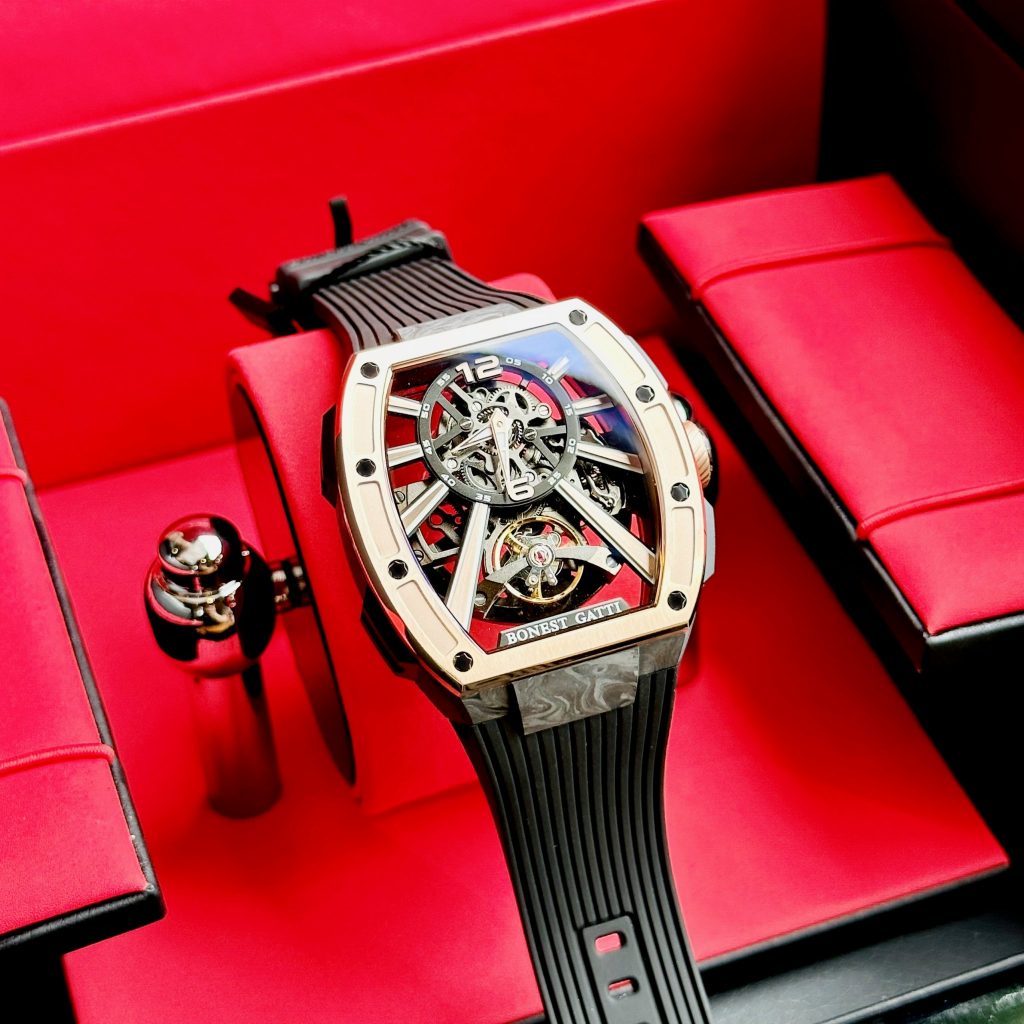 Đồng hồ Bonest Gatti Carbon BG9950-A2 rose gold nam máy cơ chính hãng 43mm (2)