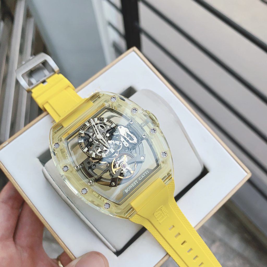 Đồng hồ Bonest Gatti Ghost chính hãng BG9960-A3 nam màu vàng 45mm (2)