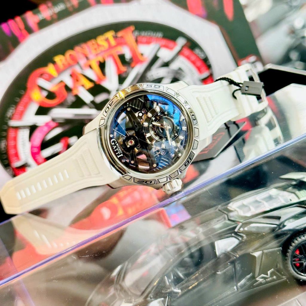 Đồng hồ Bonest Gatti King Sport BG5101-A1 nam dây cao su trắng chính hãng 43mm (2)