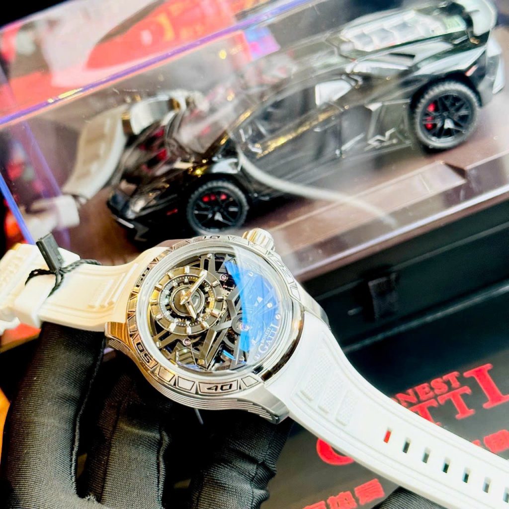 Đồng hồ Bonest Gatti King Sport BG5101-A1 nam dây cao su trắng chính hãng 43mm (2)