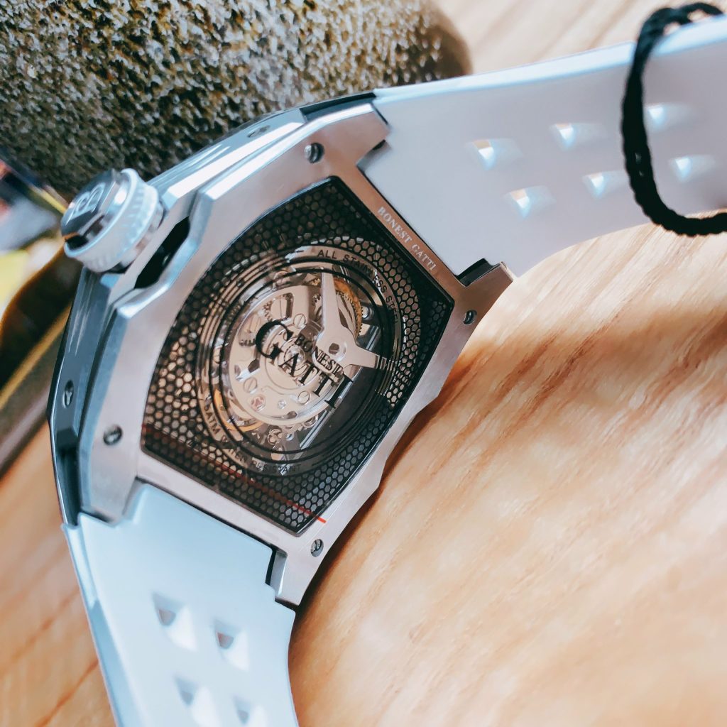 Đồng hồ Bonest Gatti chính hãng BG5502-A2 nam dây cao su trắng 45mm (2)