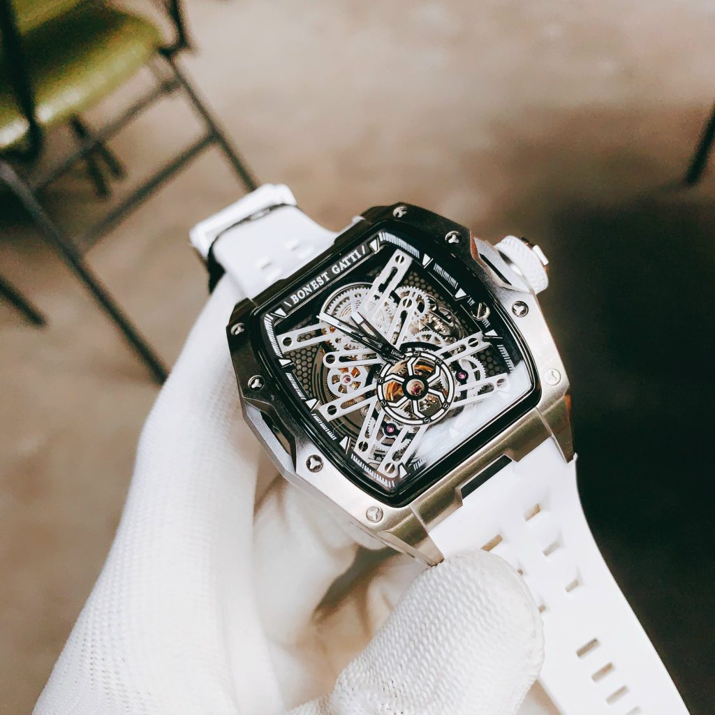 Đồng hồ Bonest Gatti chính hãng BG5502-A2 nam dây cao su trắng 45mm (2)