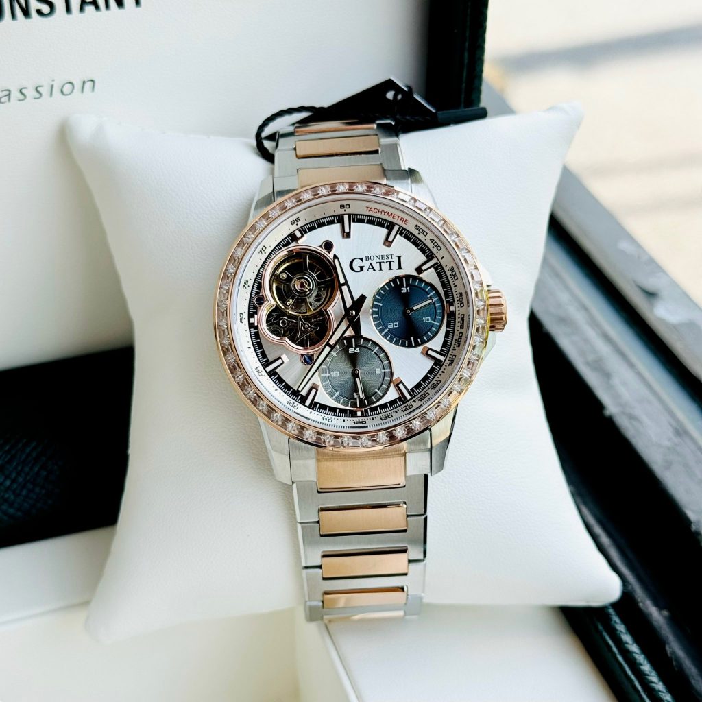 Đồng hồ Bonest Gatti chính hãng BG8802-S3 nam đính đá Baguetee 43mm (3)