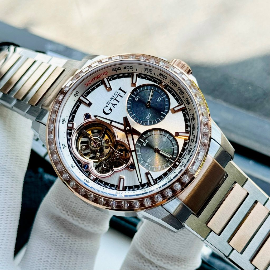 Đồng hồ Bonest Gatti chính hãng BG8802-S3 nam đính đá Baguetee 43mm (3)