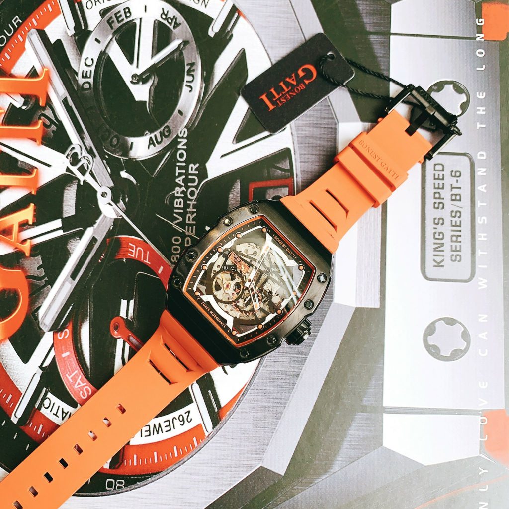 Đồng hồ Bonest Gatti chính hãng BG9901-A2 nam màu cam 43mm (2)