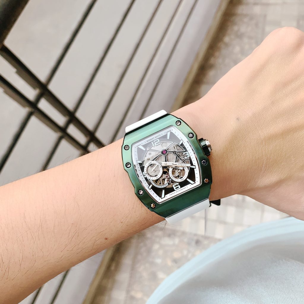 Đồng hồ Bonest Gatti chính hãng BG9903-A6 nam màu xanh lá 45mm (2)