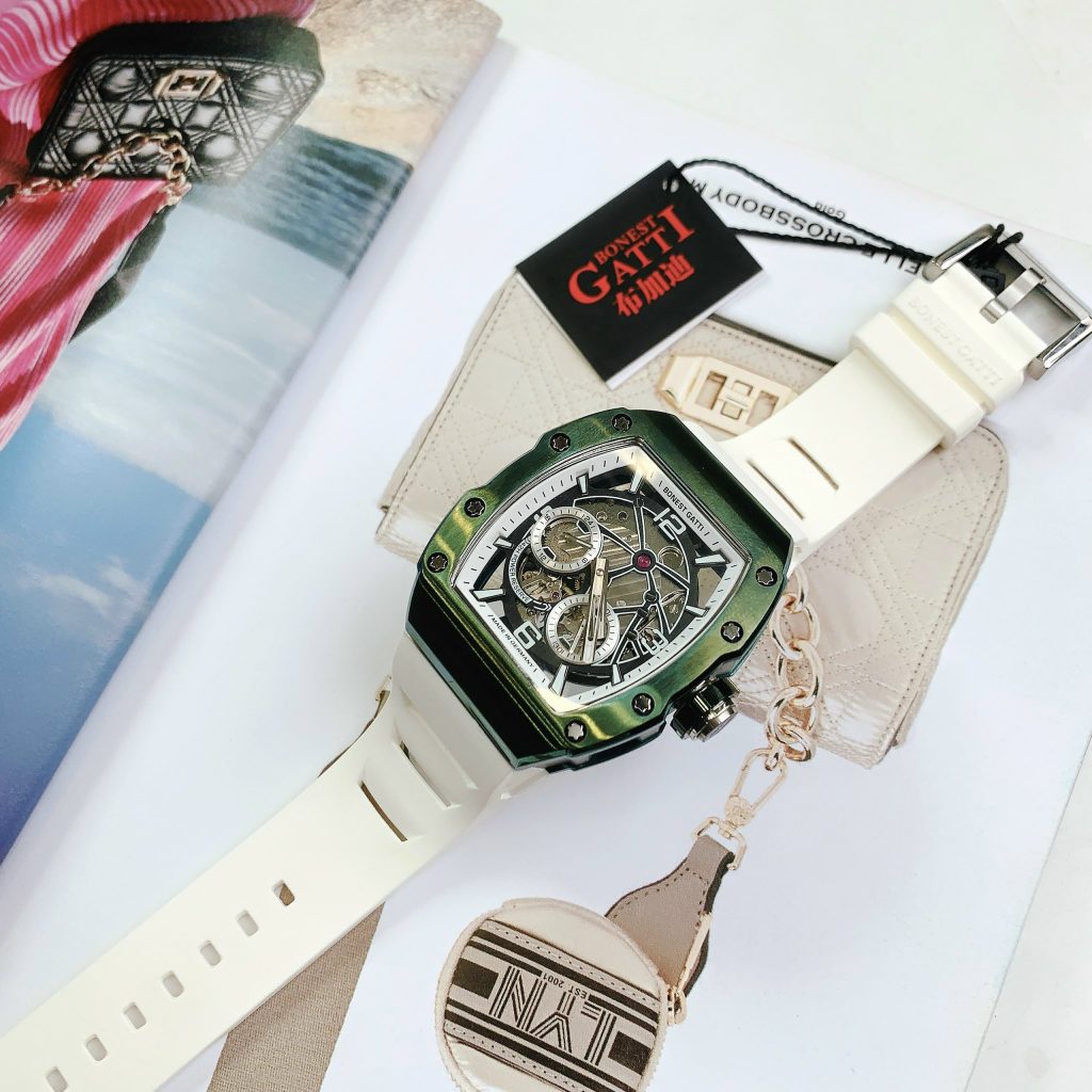 Đồng hồ Bonest Gatti chính hãng BG9903-A6 nam màu xanh lá 45mm (2)