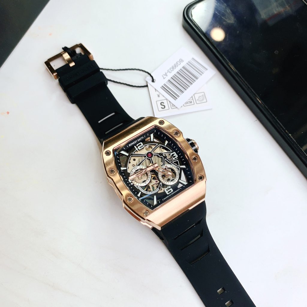 Đồng hồ Bonest Gatti chính hãng BG9903-A7 màu rose gold 45mm (2)