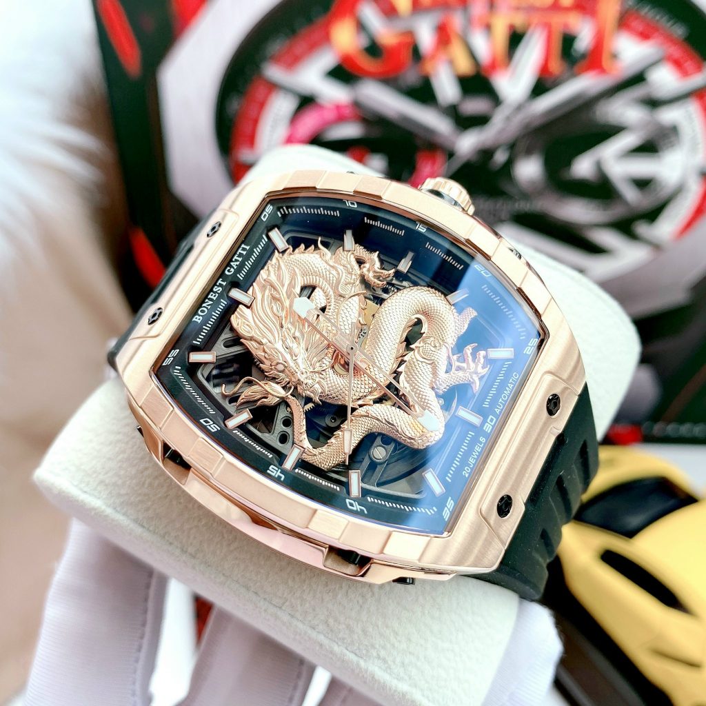 Đồng hồ Bonest Gatti rồng châu âu BG5606 màu rose gold chính hãng 45mm (9)