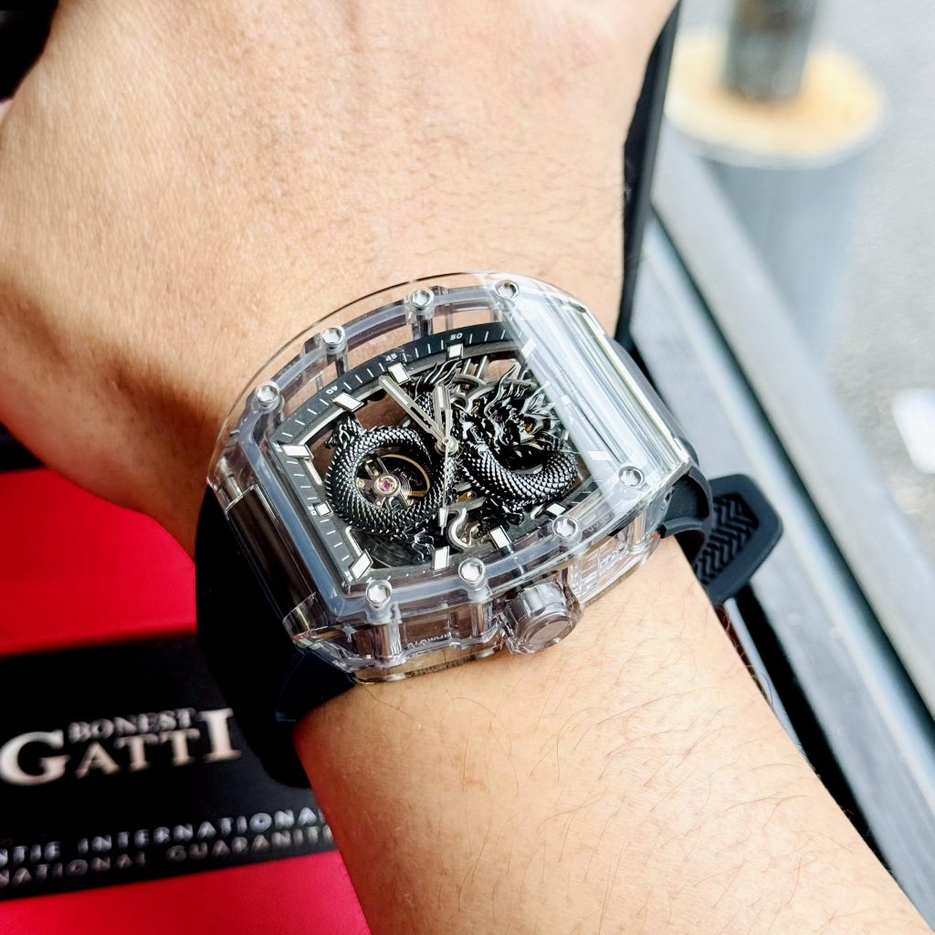 Đồng hồ Bonest Gatti rồng đen châu âu chính hãng máy cơ Automatic 45mm (2)