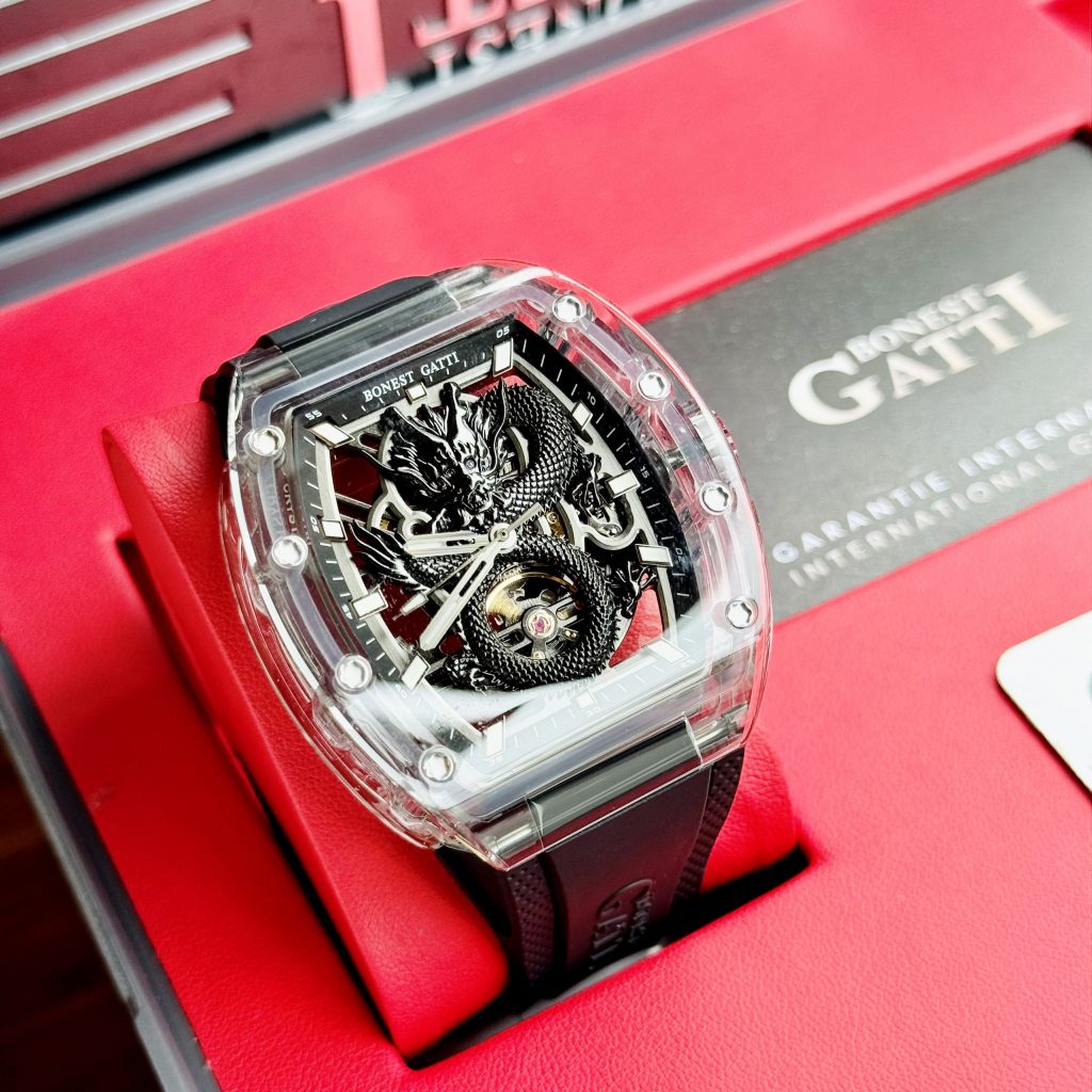 Đồng hồ Bonest Gatti rồng đen châu âu chính hãng máy cơ Automatic 45mm (2)