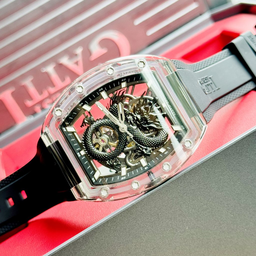 Đồng hồ Bonest Gatti rồng đen châu âu chính hãng máy cơ Automatic 45mm (2)