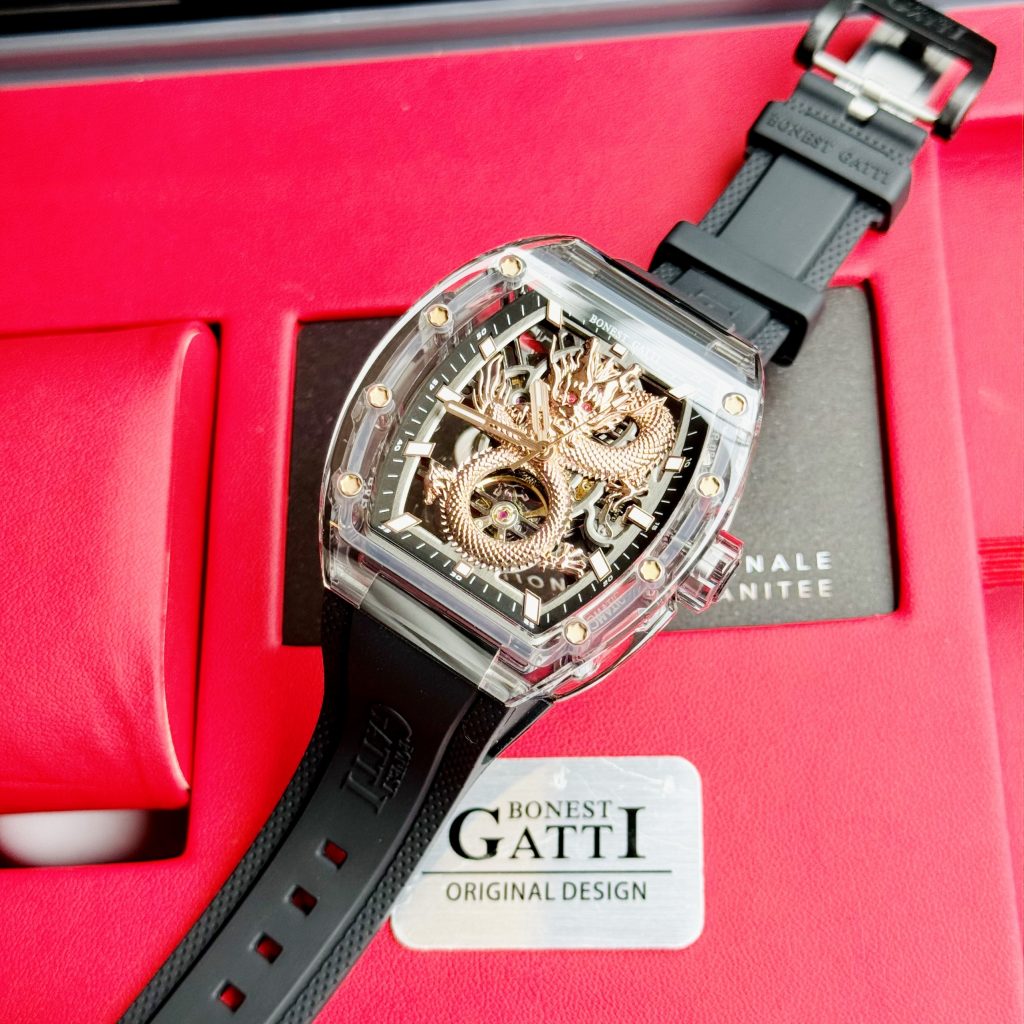 Đồng hồ Bonest Gatti rồng vàng châu âu chính hãng máy cơ Automatic 45mm (2)