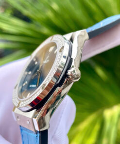 Đồng hồ Hublot nam đính đá máy cơ Automatic Hublot Classic Fusion màu xanh 42mm- DWatch