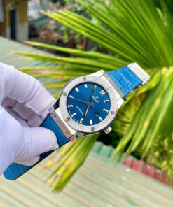 Đồng hồ Hublot nam đính đá máy cơ Automatic Hublot Classic Fusion màu xanh 42mm- DWatch