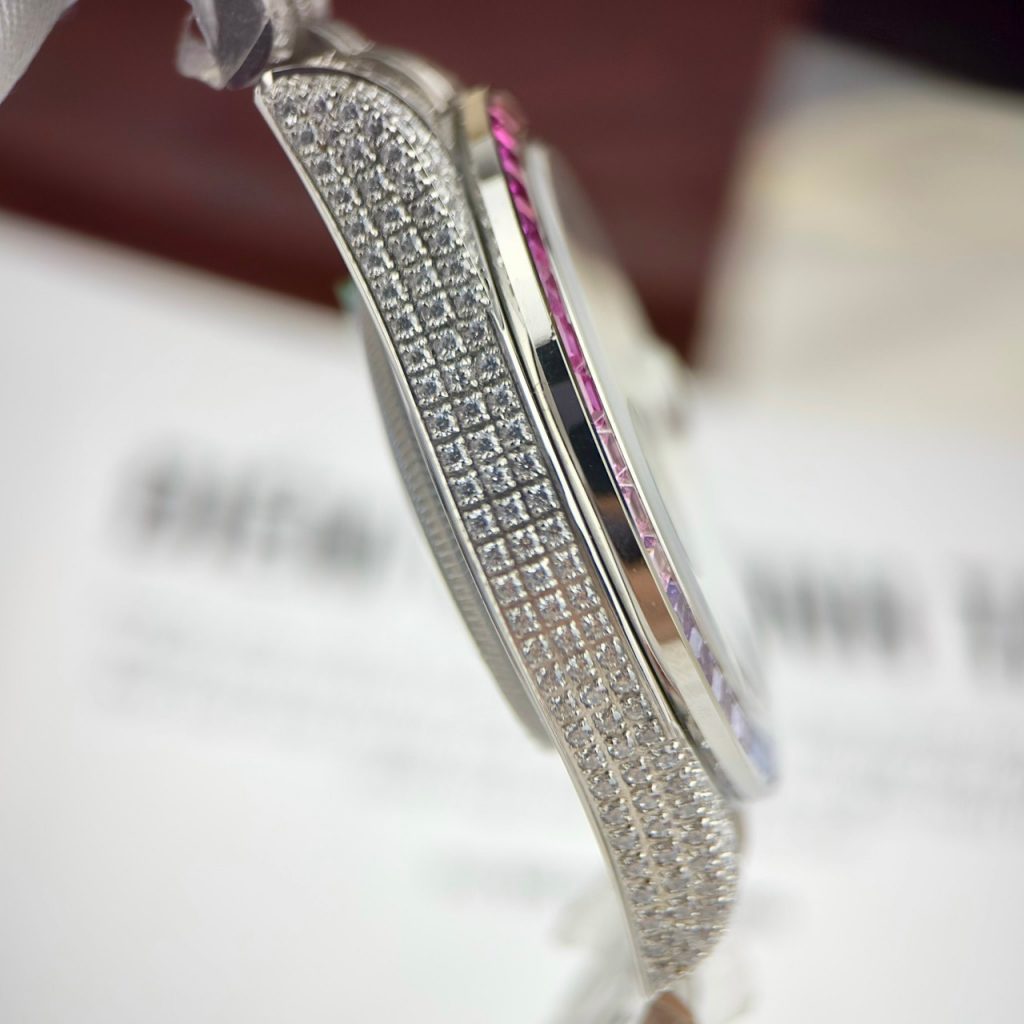 Đồng hồ Rolex DateJust Rainbow nam máy cơ Thụy Sỹ Super Fake 11 41mm (2)