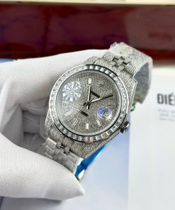 Đồng hồ Rolex DateJust nam đính full đá máy cơ Thụy Sỹ Super Fake 11 41mm (2)