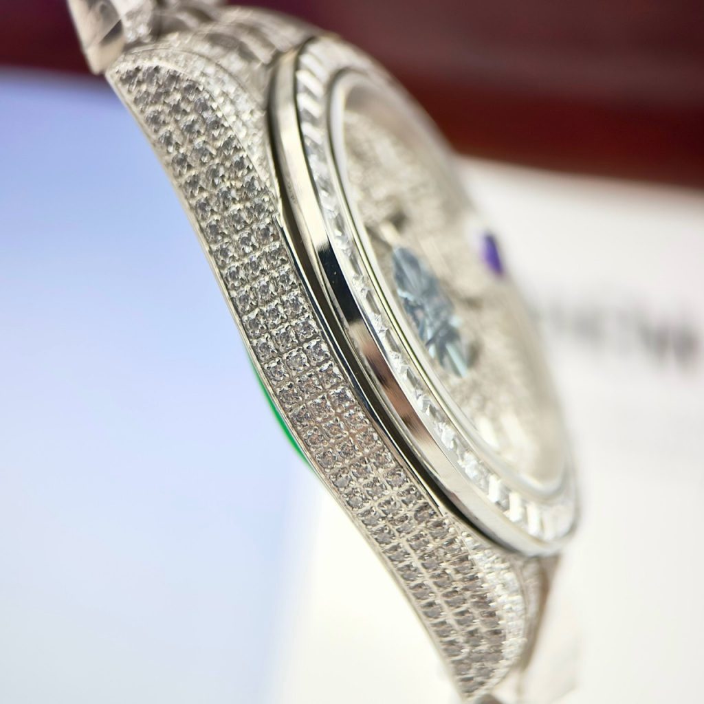 Đồng hồ Rolex DateJust nam đính full đá máy cơ Thụy Sỹ Super Fake 11 41mm (2)